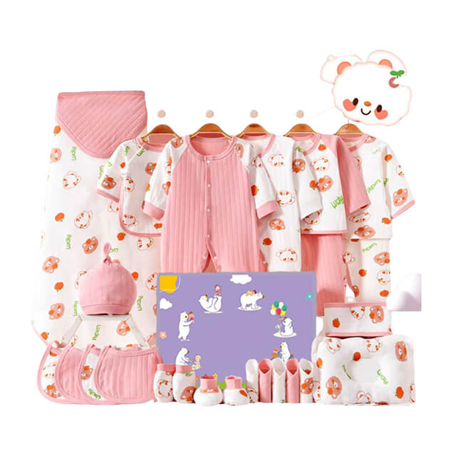 Pink Lucky Ted Newborn Baby