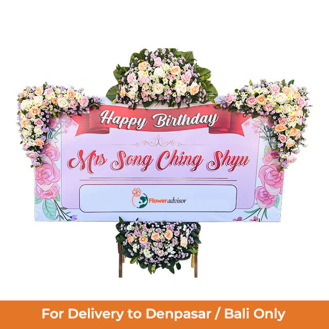 Papan Bunga Pink Floral